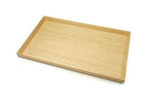 Amazon｜松屋漆器店 白木塗タモ製14.0寸長角お盆｜トレイ・盆